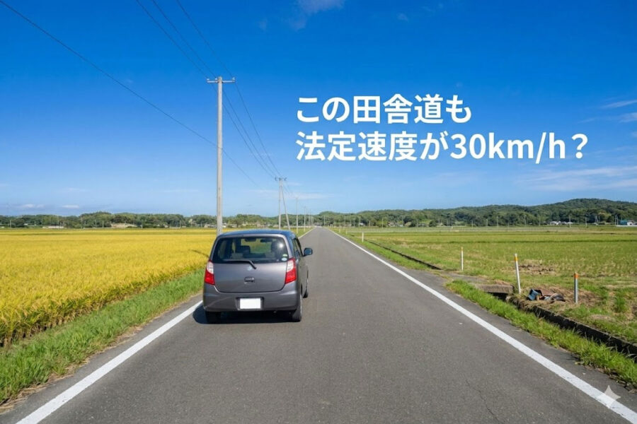 生活道路の法定速度が30km/hに！標識なしでも違反？田舎の中央線がない道路はどうなる？
